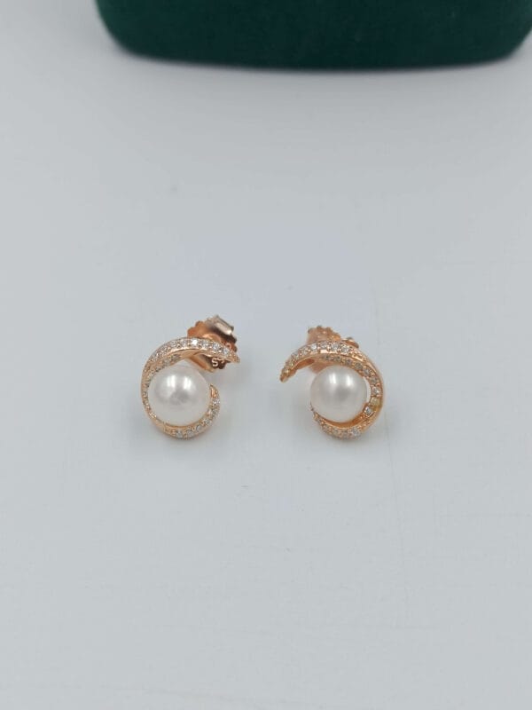 Delicate Pearl Swirl Earrings