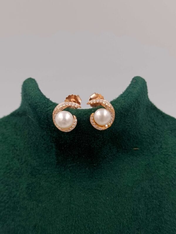 Delicate Pearl Swirl Earrings