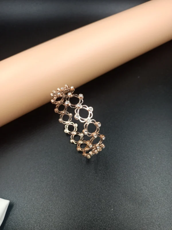 Rose Gold Adjustable Silver Bracelet