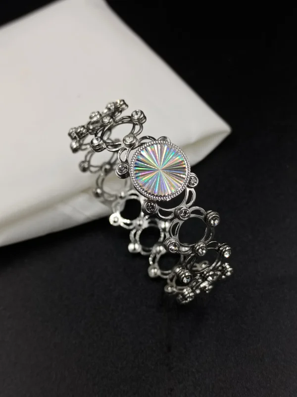 Elegant Silver Kada with Modern Touch