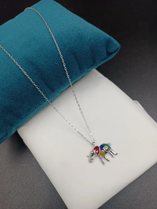 Colorful Elephant Shaped Silver Dokiya