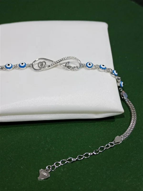 Love Infinity Evil Eye Silver Bracelet