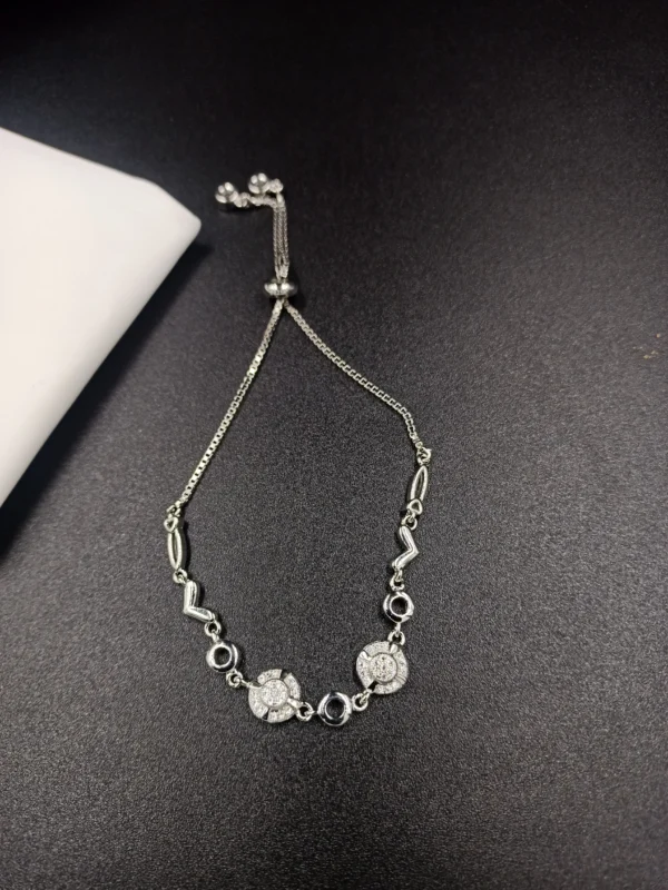 Elegant Adjustable Silver Bracelet for Women