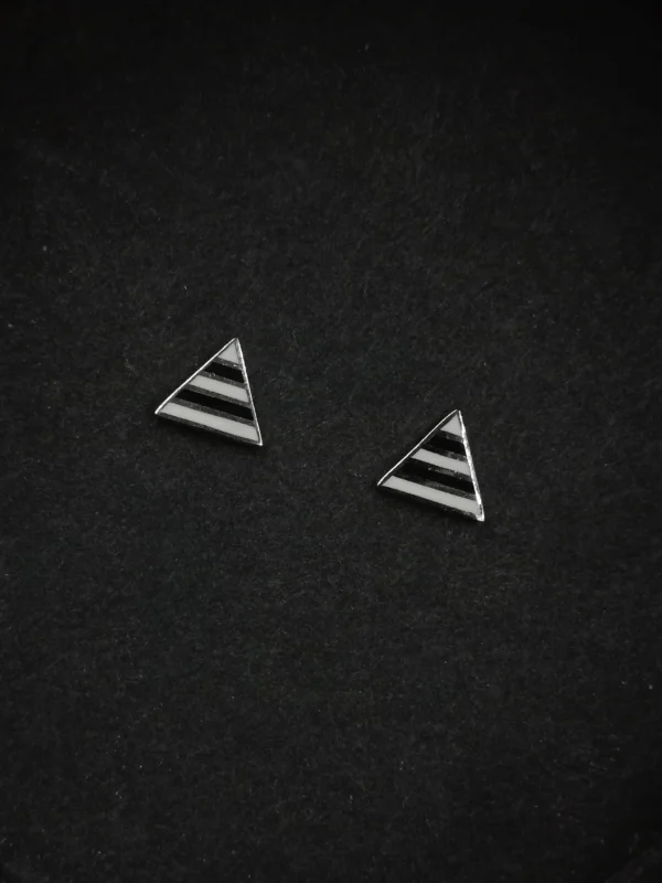 Elegant Triangle Stud Silver Earrings for Women
