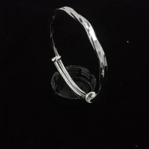 Shiny Twisted Silver Kada for Women
