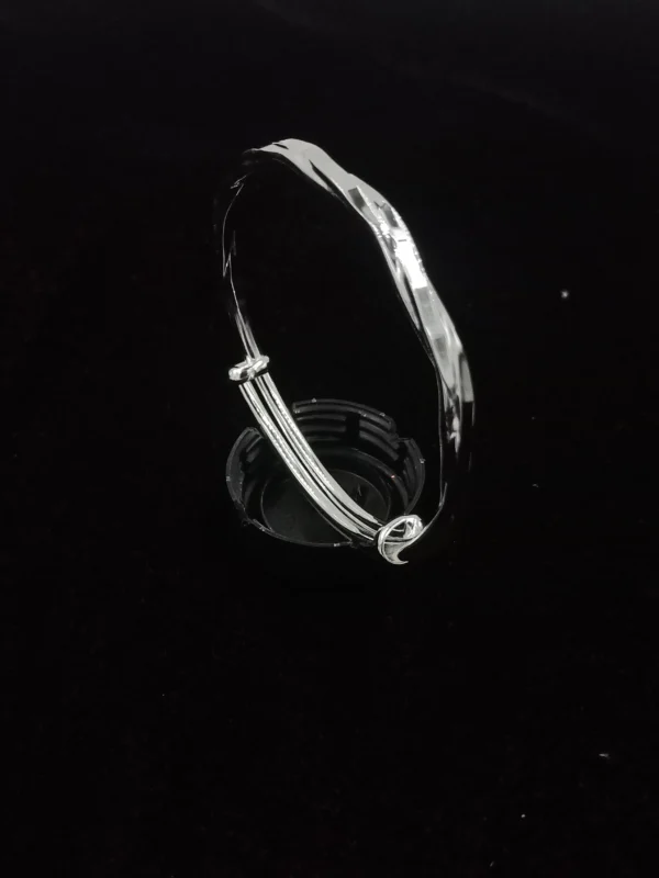 Shiny Twisted Silver Kada for Women