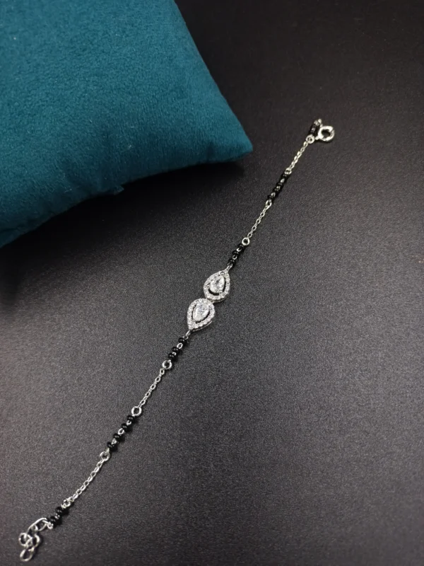 Mangalsutra Bracelet with Double Teardrop Charm