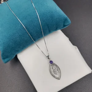 Silver Chain Dokiya with Grape Pendant