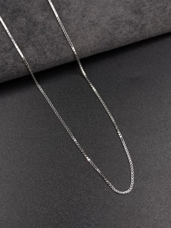 Elegant Silver Box Chain for Women