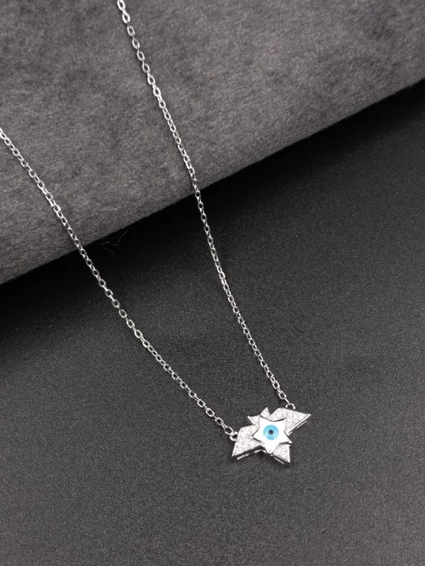 Silver Chain with Abstract Star Pendant