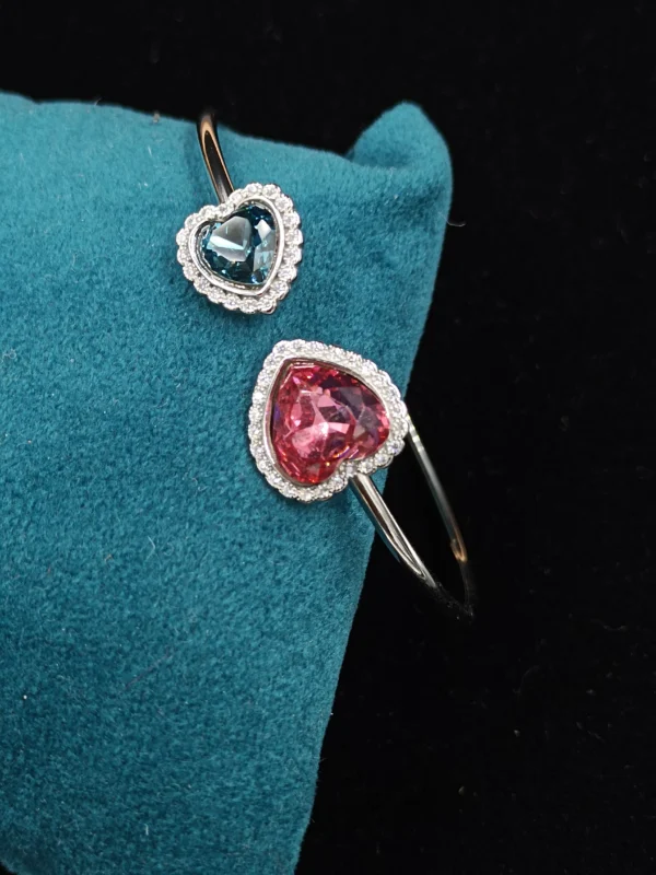 Heart Stone Kada in Pink & Blue