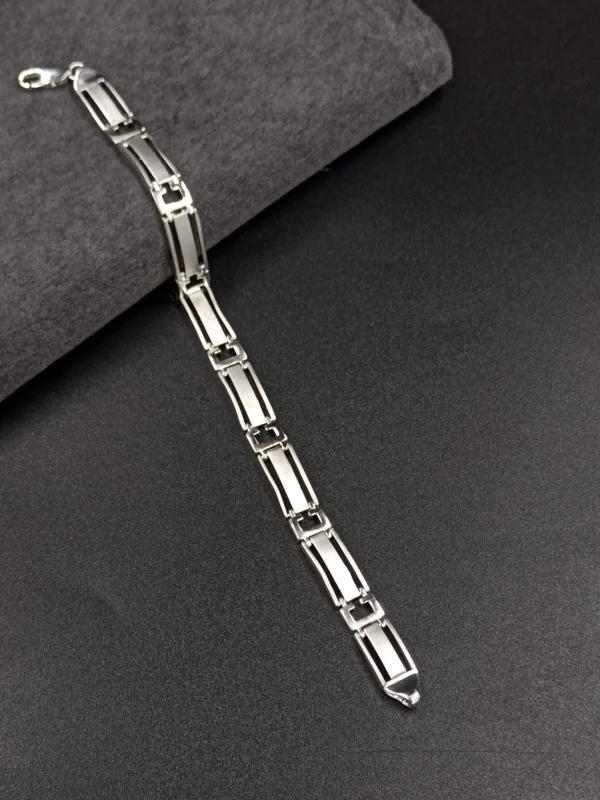 Modern Silver Gents Bracelet