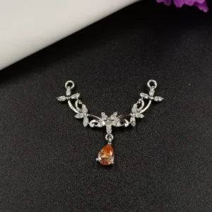 Silver Pendant with Yellow Drop Stone