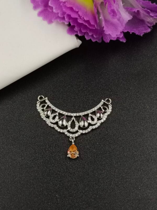 Yellow Drop Designer Silver Pendant