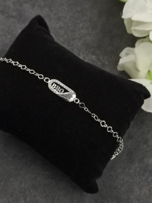 Silver Rakhi Bracelet for Brother – BRO